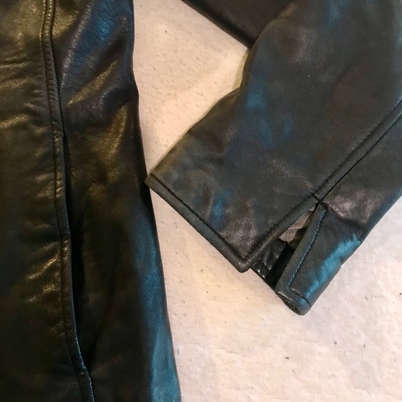 Black leather women’s vintage Gallery coat - Picture 2 of 7